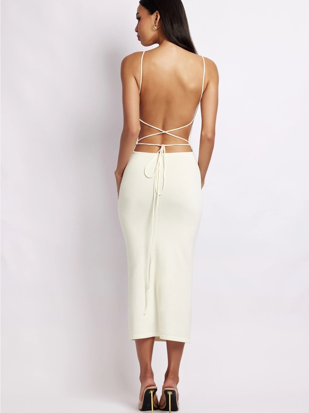 MESHKI Kelly Cross Back Square Neck Dress
NWT